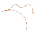 Swan pendant Mixed cuts, Swan, Black, 18K rose gold finish